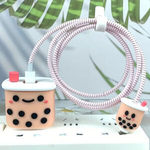 Boba Pearl Milk Tea iPhone Charger Cover Cable Protectors P57